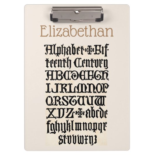 Elizabeth Clipboard Klembord (Voorkant)