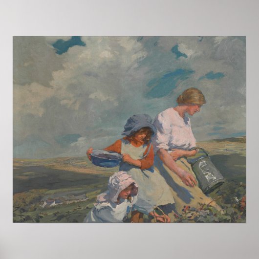 Elizabeth Forbes - Blackberry Gathering Poster (Voorkant)