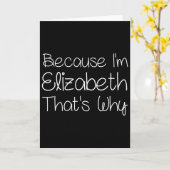 Elizabeth Funny Gepersonaliseerde Verjaardag Vrouw Kaart (Gele Bloem)