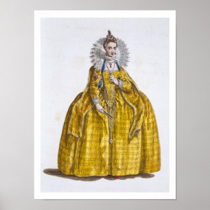 Elizabeth I (1530-1603) (gekleurd) Poster