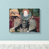 Elizabeth I, Armada Portrait, c.1588 Canvas Afdruk (Insitu (Houten vloer))