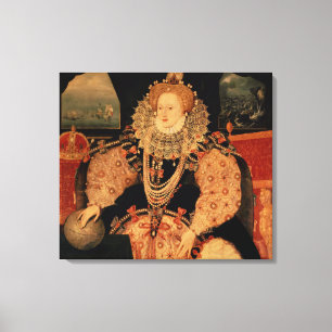 Elizabeth I, Armada portret, c.1588 Canvas Afdruk