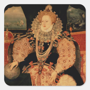 Elizabeth I, Armada portret, c.1588 Vierkante Sticker