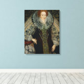 Elizabeth I, c.1585-90 Canvas Afdruk (Insitu (Houten vloer))