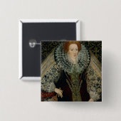 Elizabeth I, c.1585-90 Vierkante Button 5,1 Cm (Voorkant /achterkant)