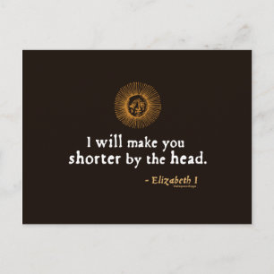 Elizabeth I Citaat over Beheading Briefkaart