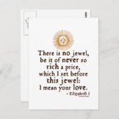 Elizabeth I "Golden Speech"-citaat Briefkaart (Voorkant / Achterkant)