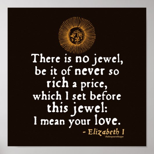 Elizabeth I "Golden Speech"-citaat Poster (Voorkant)