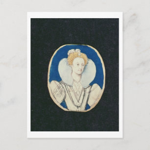 Elizabeth I, miniatuurportret, (onafgewerkt) Briefkaart