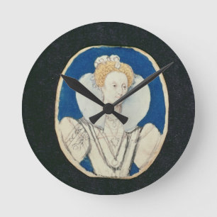 Elizabeth I, miniatuurportret, (onafgewerkt) Ronde Klok