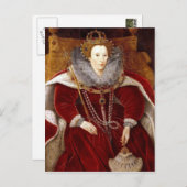 Elizabeth I Red Robes Briefkaart (Voorkant / Achterkant)