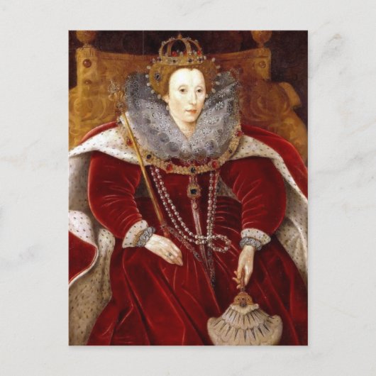 Elizabeth I Red Robes Briefkaart (Voorkant)