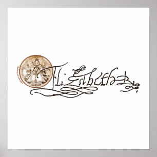Elizabeth I Signature (Versie 2) Poster