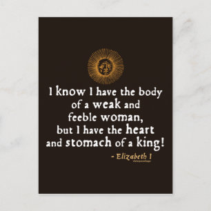 Elizabeth I Tilbury Quote Briefkaart