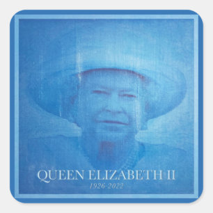 Elizabeth II 1926-2022 Vierkante Sticker
