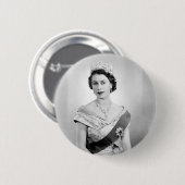 Elizabeth II koningin van Engeland Ronde Button 5,7 Cm (Voorkant /achterkant)