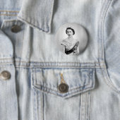 Elizabeth II koningin van Engeland Ronde Button 5,7 Cm (In situ)