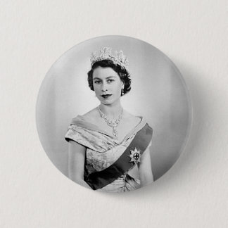 Elizabeth II koningin van Engeland Ronde Button 5,7 Cm