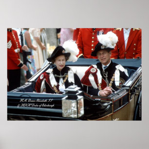 Elizabeth II & Prince Philip 1986 Poster