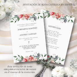 Elizabeth Invitacion de Boda Catolica Wedding Kaart