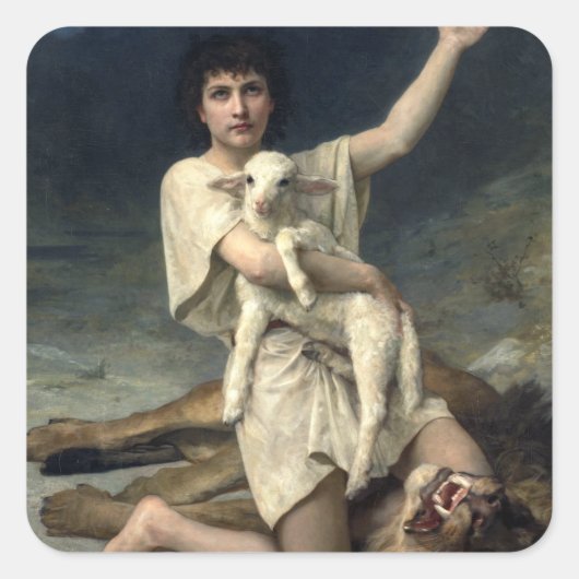 Elizabeth Jane Gardner David the Shepherd Vierkante Sticker (Voorkant)