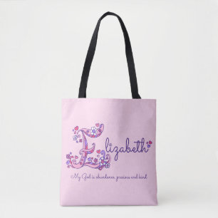 Elizabeth-naam en betekenis monogram zak draagtas