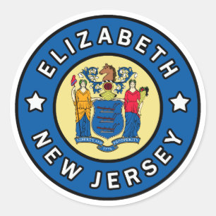 Elizabeth New Jersey Ronde Sticker