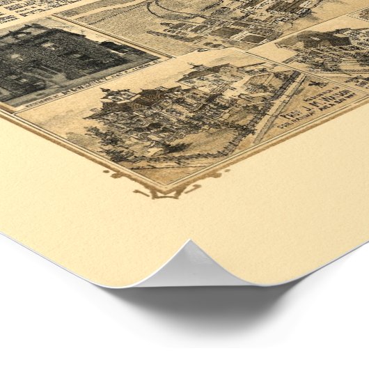 Elizabeth, NJ Panoramic Map - 1898 Poster (Hoek)