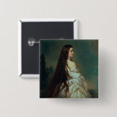 Elizabeth of Bavaria Vierkante Button 5,1 Cm (Voorkant /achterkant)