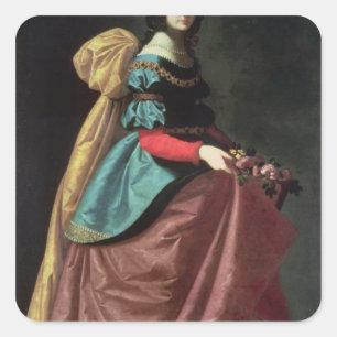 Elizabeth of Portugal 1640 Vierkante Sticker