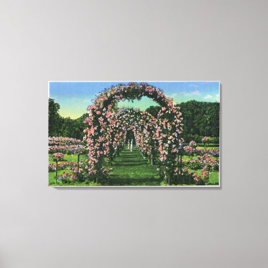 Elizabeth Park Uitzicht van de Rozen Arches Canvas Afdruk (Voorkant)