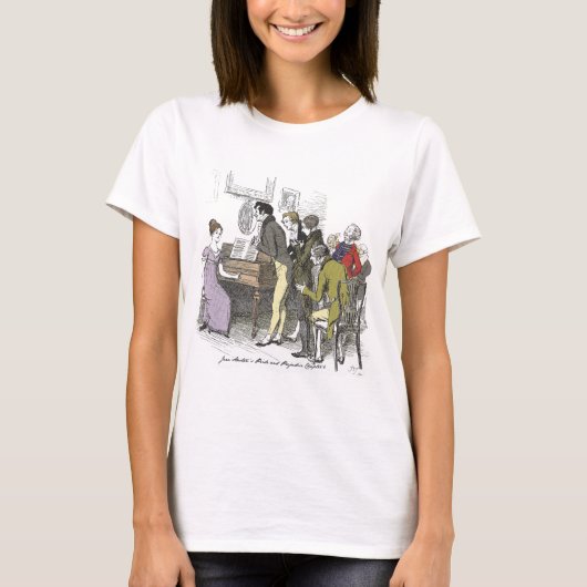 Elizabeth Performs - Jane Austen Pride & Prejudice T-shirt (Voorkant)