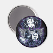 Elizabeth Persian Cat Angel Magnet (Recto/Verso)
