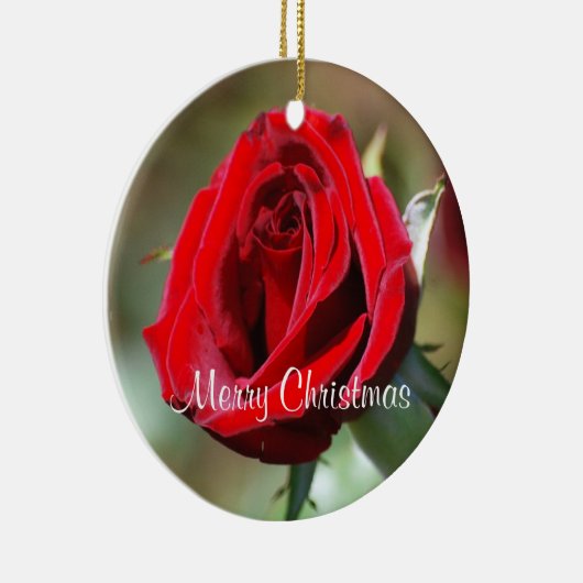 Elizabeth Personalized Red Rose Ornament (Rechts)
