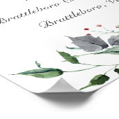 Elizabeth Pink Welkom bij onze bruiloft Poster (Hoek)