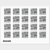 Elizabeth Procession Vierkante Sticker (Vel)