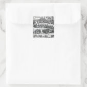 Elizabeth Procession Vierkante Sticker (Tas)