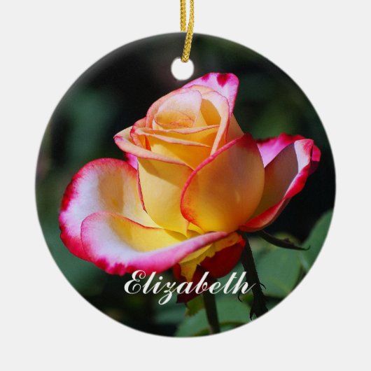 Elizabeth Red en Yellow en Roze Ornament (Voorkant)