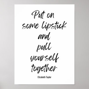 Elizabeth Taylor Inspirerend Motivatie offertes Poster