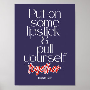 Elizabeth Taylor Inspirerend Motivatie offertes Poster