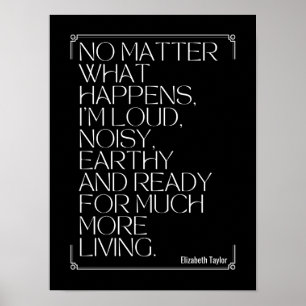 Elizabeth Taylor Inspirerend Motivatie offertes Poster