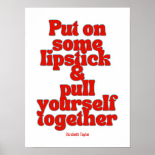 Elizabeth Taylor Inspirerend Motivatie offertes Poster