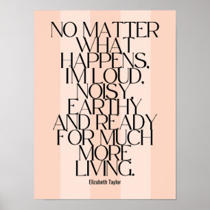 Elizabeth Taylor Inspirerend Motivatie offertes Poster