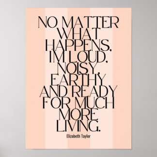 Elizabeth Taylor Inspirerend Motivatie offertes Poster