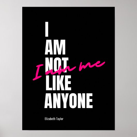 Elizabeth Taylor Self Love Inspirerend Quote Poster (Voorkant)