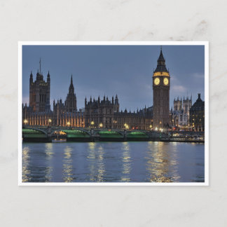 Elizabeth Tower en Westminster Bridge, Verenigd Ko Briefkaart