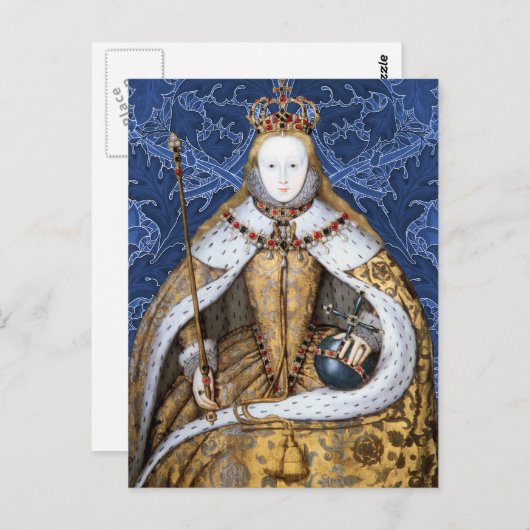 Elizabeth Tudor, Koningin van Engeland Briefkaart (Voorkant / Achterkant)
