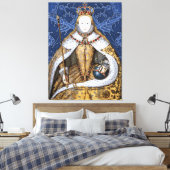 Elizabeth Tudor, Koningin van Engeland Canvas Afdruk (Insitu (Slaapkamer))