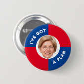 Elizabeth Warren 2020 Ronde Button 5,7 Cm (Voorkant /achterkant)