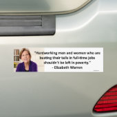 Elizabeth Warren - hardwerkende Bumpersticker (Op auto)